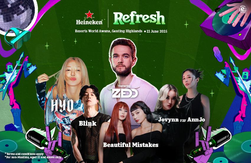 HEINEKEN® REFRESH PRESENTS ZEDD AND ELECTRIFYING LINE-UP TO BRING A NEW MUSIC EXPERIENCE